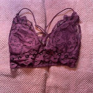 Lace Bralette in Deep Purple